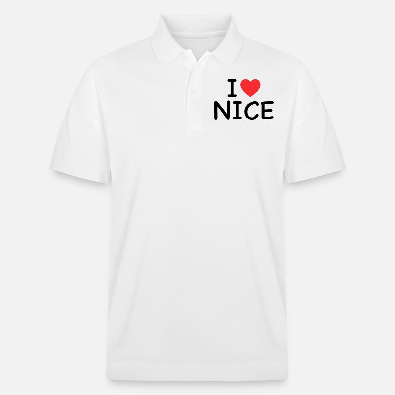 I Love Nice - J'aime Nice - Stanley/Stella Unisex Bio-Poloshirt PREPSTER - Weiß