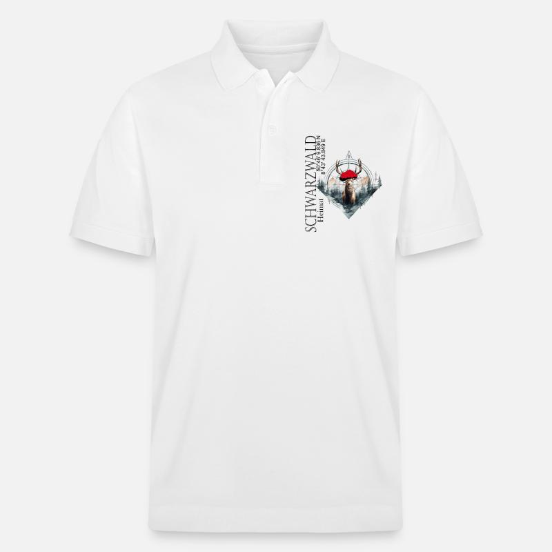 Zuhause im Schwarzwald echte Heimatliebe - Stanley/Stella Unisex Bio-Poloshirt PREPSTER - Weiß