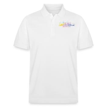 Baltimorean Watercolor Skyline Baltimore - Stanley/Stella Unisex Organic Polo Shirt PREPSTER - white - Front - Roxy (174cm) & Andy (188cm)