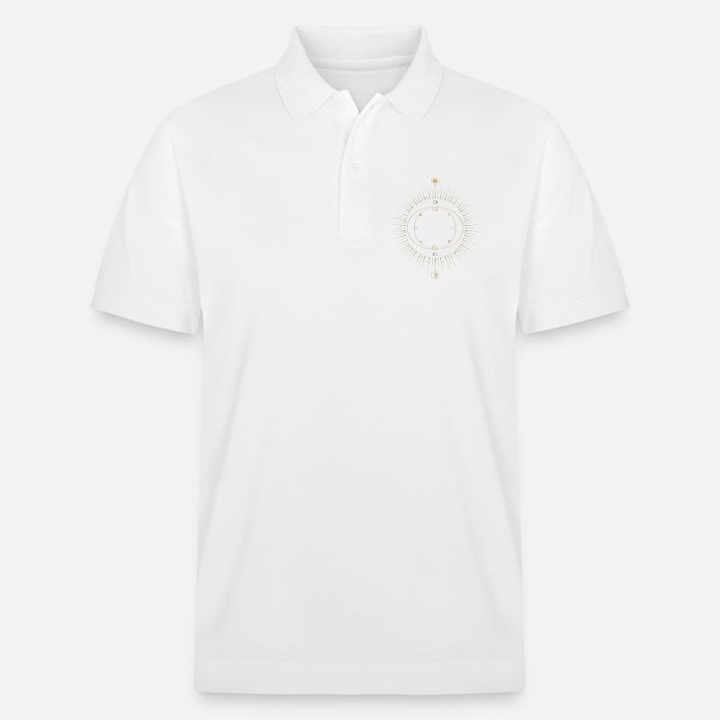 Sonnenring Kreislauf Design - Stanley/Stella Unisex Bio-Poloshirt PREPSTER - Weiß