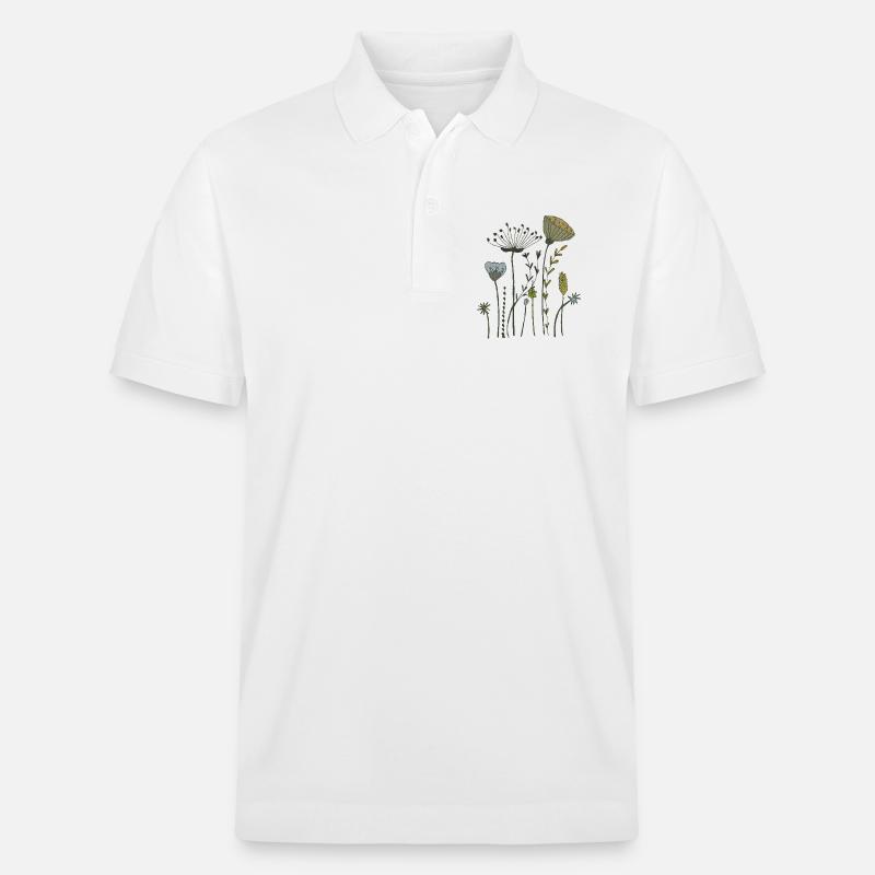 trockenblumen gewebe - Stanley/Stella Unisex Bio-Poloshirt PREPSTER - Weiß