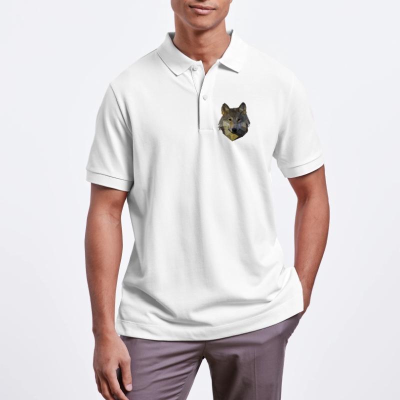 Polygon Wolf Triangular Mosaic Shapes Polyart Stanley/Stella Unisex Organic Polo Shirt PREPSTER