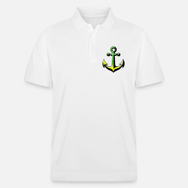 Ein Anker - Stanley/Stella Unisex Bio-Poloshirt PREPSTER - Weiß