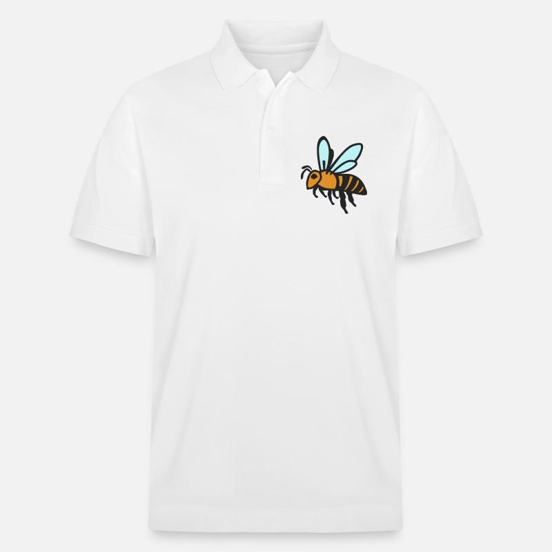 Biene - Stanley/Stella Unisex Bio-Poloshirt PREPSTER - Weiß