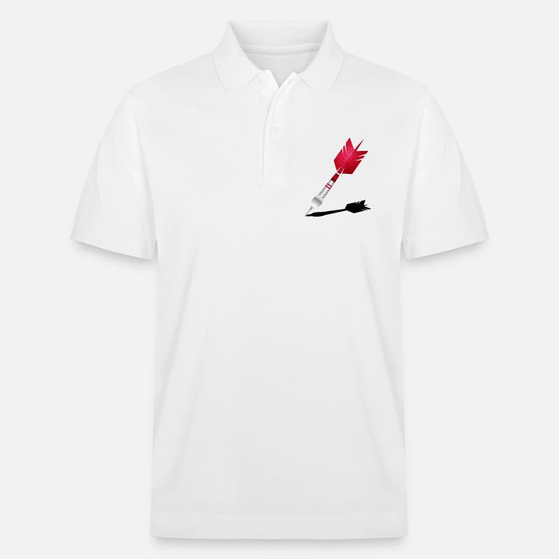 Roter Dartpfeil mit Schatten - Stanley/Stella Unisex Bio-Poloshirt PREPSTER - Weiß