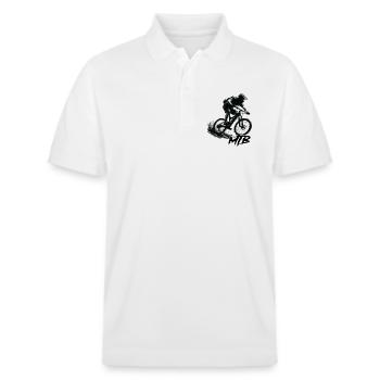 Mtb - Stanley/Stella Unisex Bio-Poloshirt PREPSTER - Weiß - Vorne - Roxy (174cm) & Andy (188cm)