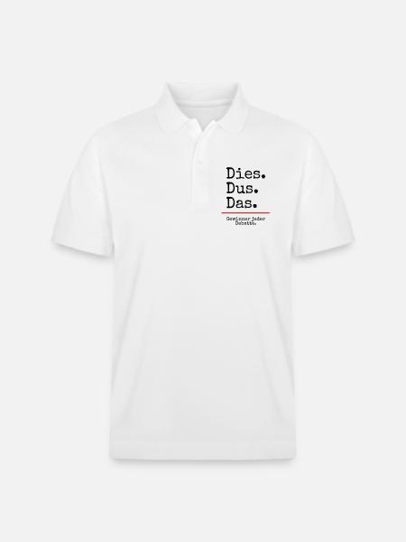 Dies Dus Das Debatte (weiß) - Stanley/Stella Unisex Bio-Poloshirt PREPSTER - Weiß