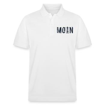 Moin - Leuchtturm - Stanley/Stella Unisex Bio-Poloshirt PREPSTER - Weiß - Vorne - Roxy (174cm) & Andy (188cm)
