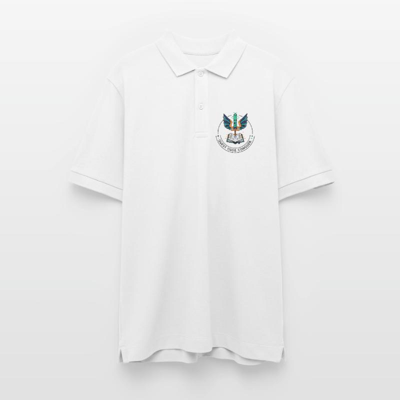 Quest. Code. Conquer Emblem Stanley/Stella Unisex Organic Polo Shirt PREPSTER