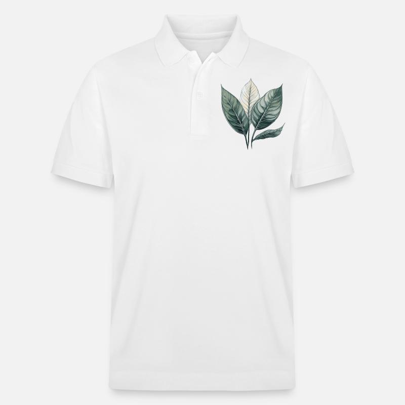 Sensation florale - Polo PREPSTER bio Stanley/Stella Unisexe - blanc