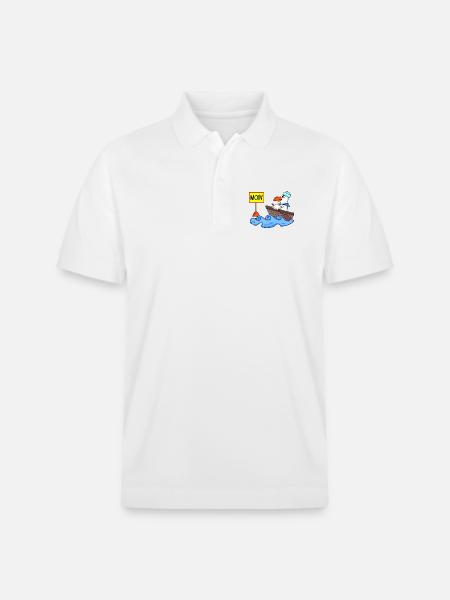 Moin Seemann Möwe Seemöwe Boot - Stanley/Stella Unisex Bio-Poloshirt PREPSTER - Weiß