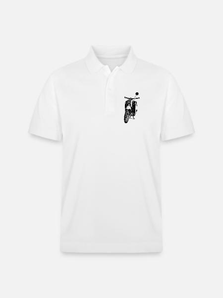 Schwalbe Moped - Stanley/Stella Unisex Organic Polo Shirt PREPSTER - white