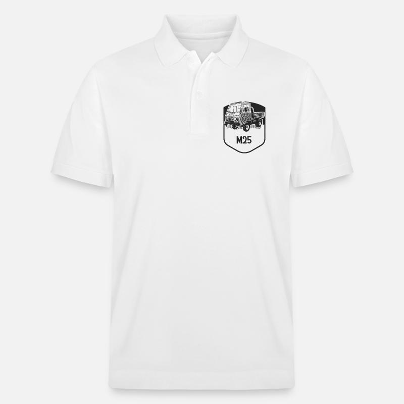 M25 Multicar DDR Klassiker - Stanley/Stella Unisex Bio-Poloshirt PREPSTER - Weiß
