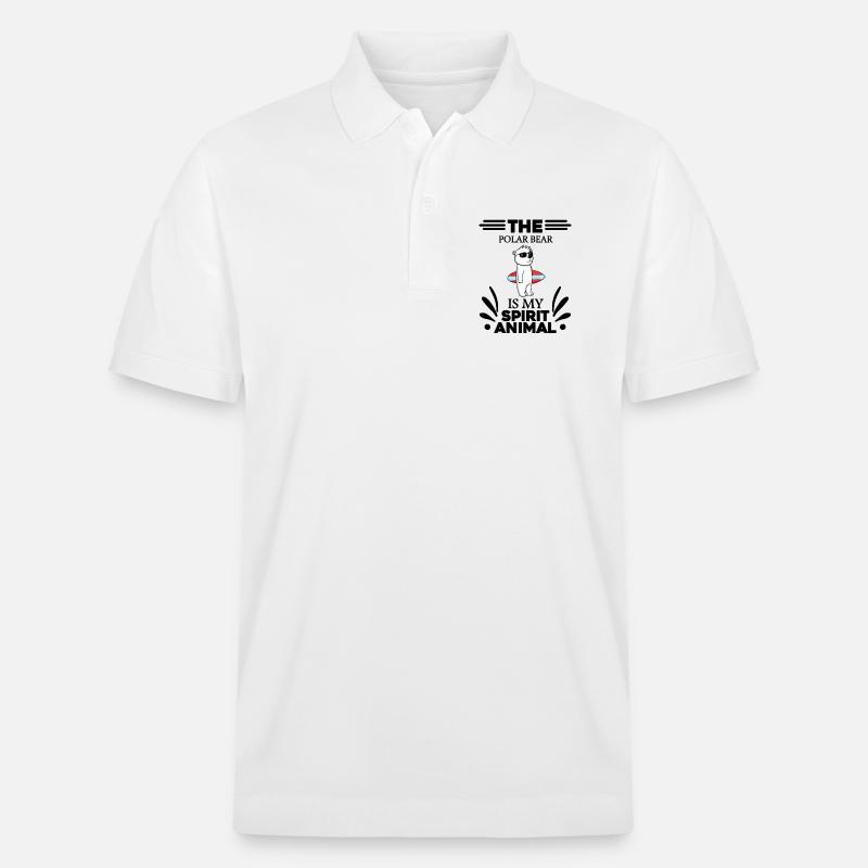 Eisbär Polarbär Bär - Stanley/Stella Unisex Bio-Poloshirt PREPSTER - Weiß