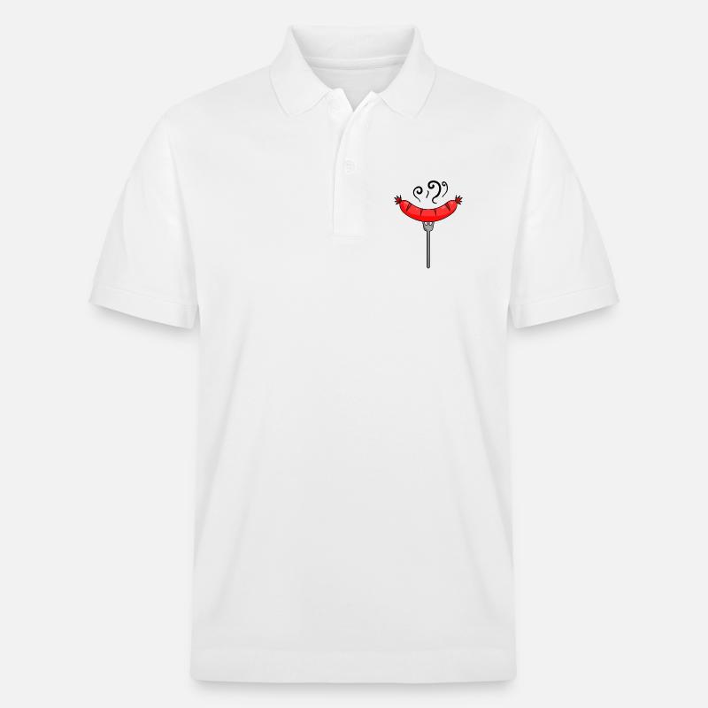Wurst Currywurst Fleisch Bratwurst Grillwurst - Stanley/Stella Unisex Bio-Poloshirt PREPSTER - Weiß