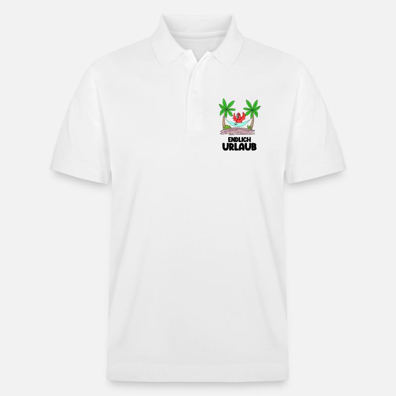 Urlaub Papagei - Stanley/Stella Unisex Bio-Poloshirt PREPSTER - Weiß