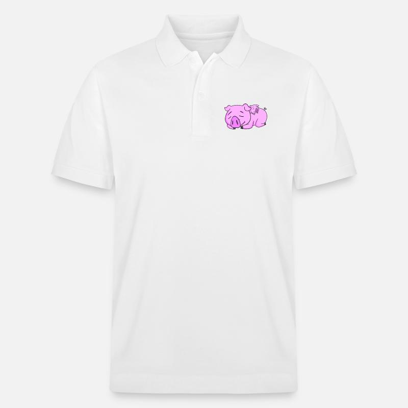 Cochon avec bébé cochon - Polo PREPSTER bio Stanley/Stella Unisexe - blanc