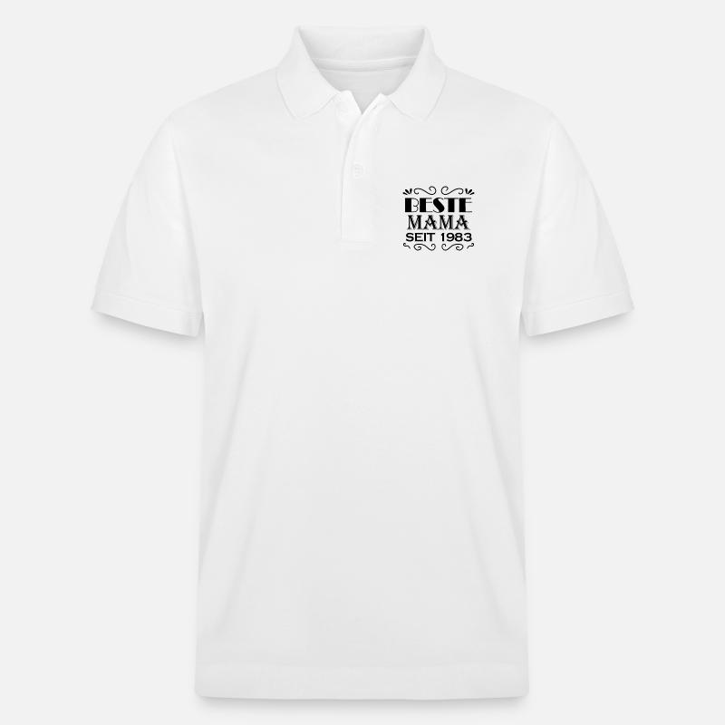 Beste Mama seit 1983 - Stanley/Stella Unisex Bio-Poloshirt PREPSTER - Weiß