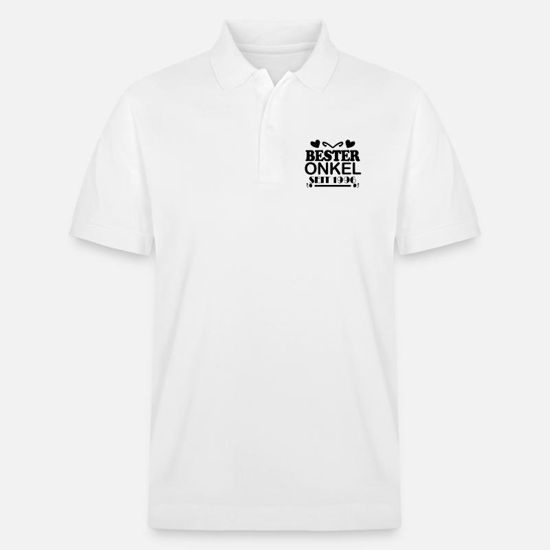 Bester Onkel seit 1996 - Stanley/Stella Unisex Bio-Poloshirt PREPSTER - Weiß