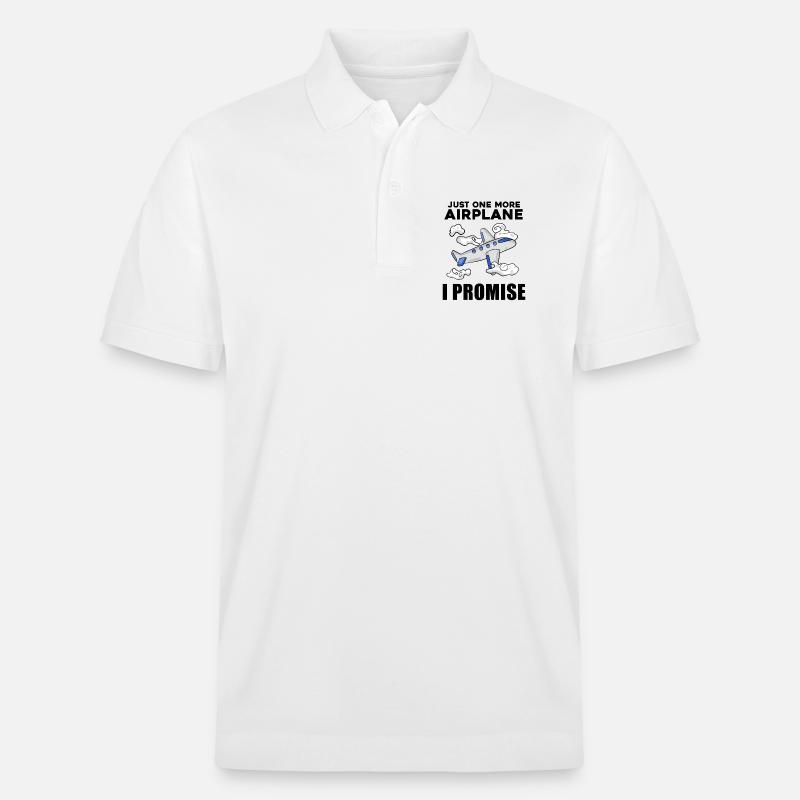 Flugzeug Pilot Spruch Geschenk - Stanley/Stella Unisex Bio-Poloshirt PREPSTER - Weiß
