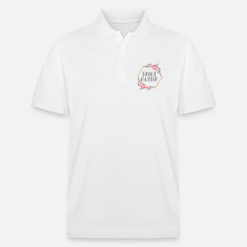 Brautmutter Verlobung Boho Team Bride Geschenk - Stanley/Stella Unisex Bio-Poloshirt PREPSTER - Weiß