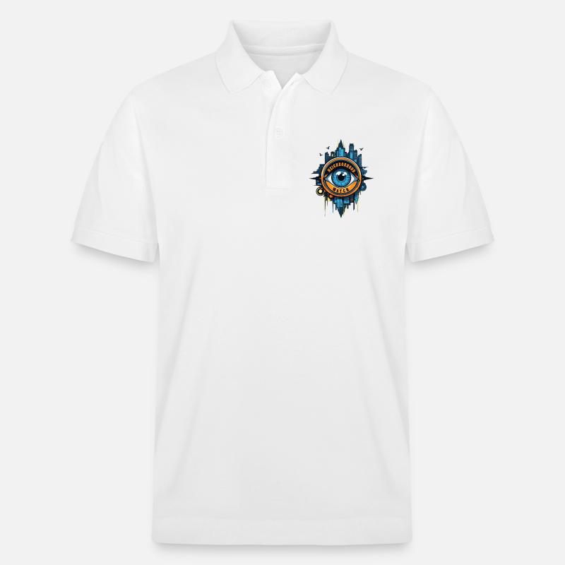 Nachbarschaftswache Auge - Stanley/Stella Unisex Bio-Poloshirt PREPSTER - Weiß