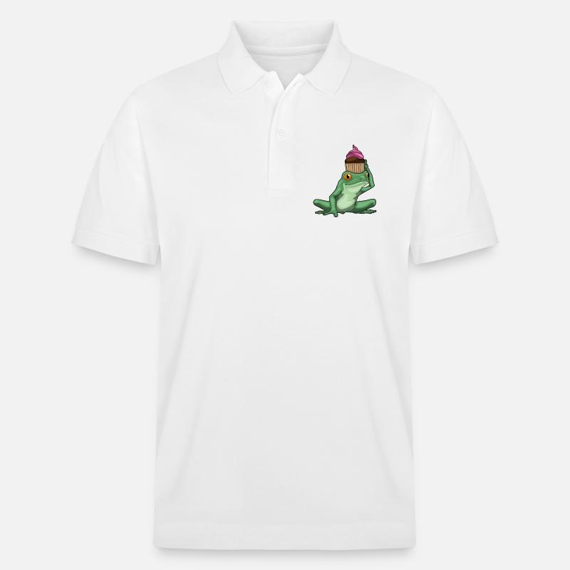 Frosch Muffin - Stanley/Stella Unisex Bio-Poloshirt PREPSTER - Weiß