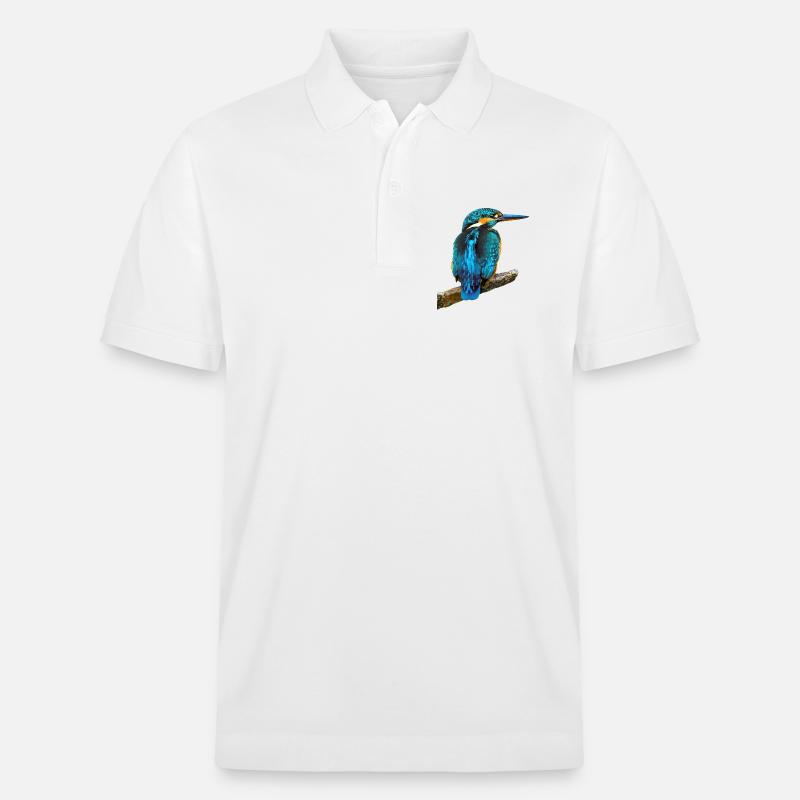 Eisvogel Alcedo atthis - Stanley/Stella Unisex Bio-Poloshirt PREPSTER - Weiß