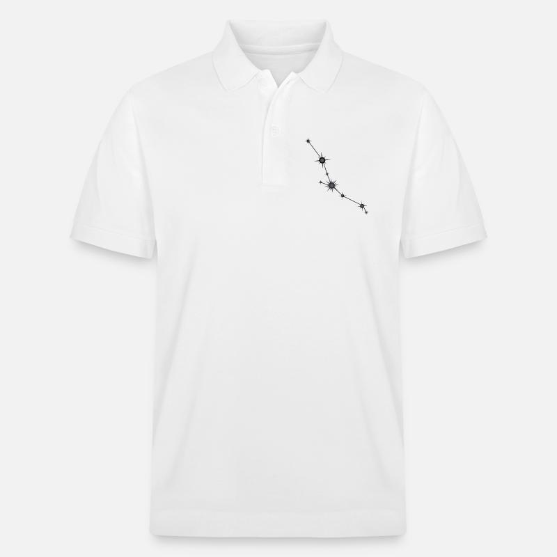 Stier Stern Sternbild Sternzeichen Schwarz & Grau - Stanley/Stella Unisex Bio-Poloshirt PREPSTER - Weiß