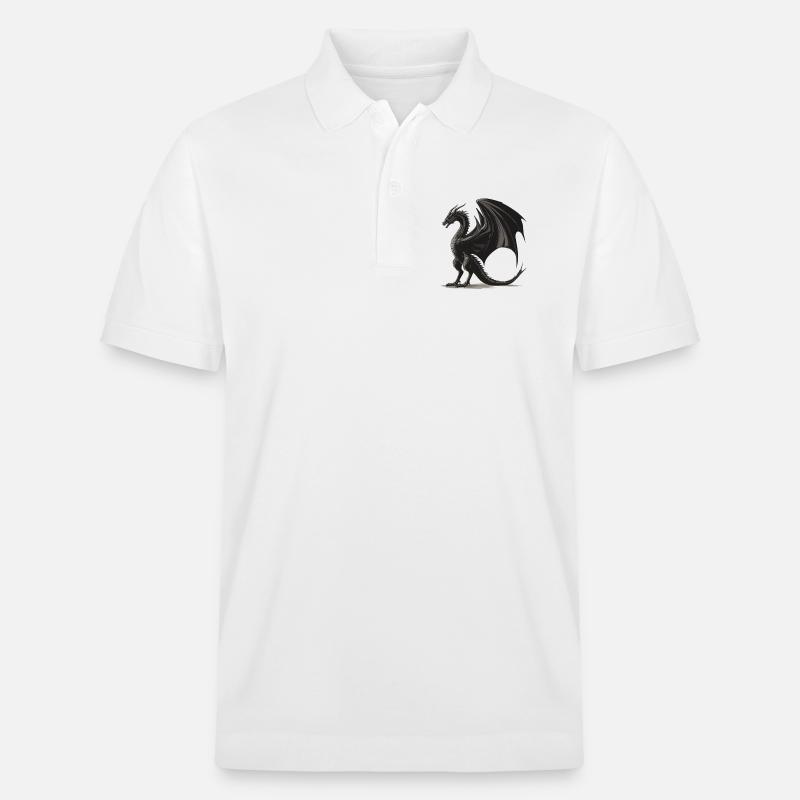 Drachen Drache - Stanley/Stella Unisex Bio-Poloshirt PREPSTER - Weiß
