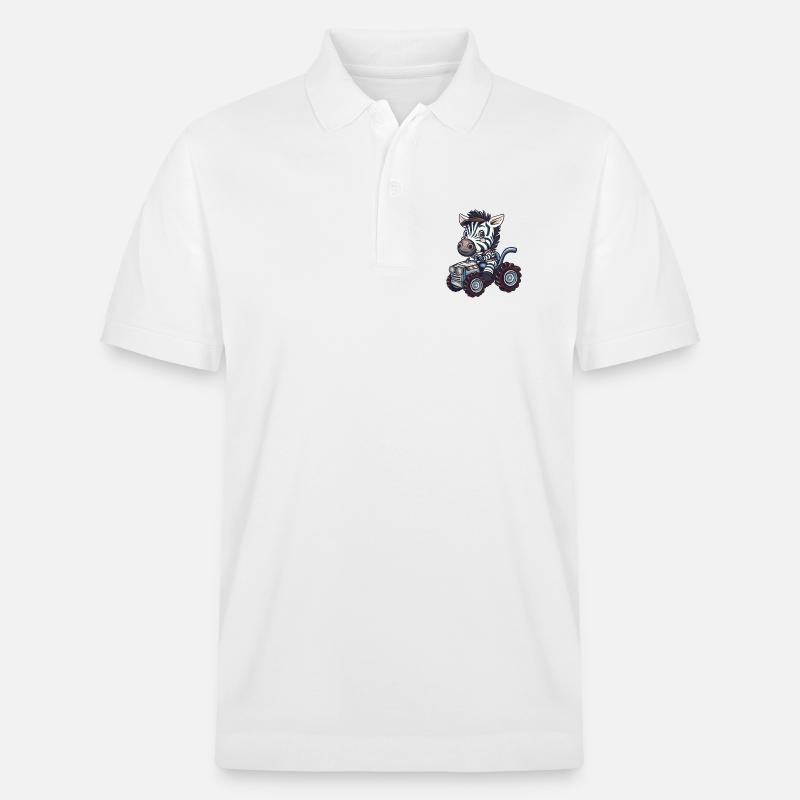 Zebra Traktor Farmer - Stanley/Stella Unisex Bio-Poloshirt PREPSTER - Weiß