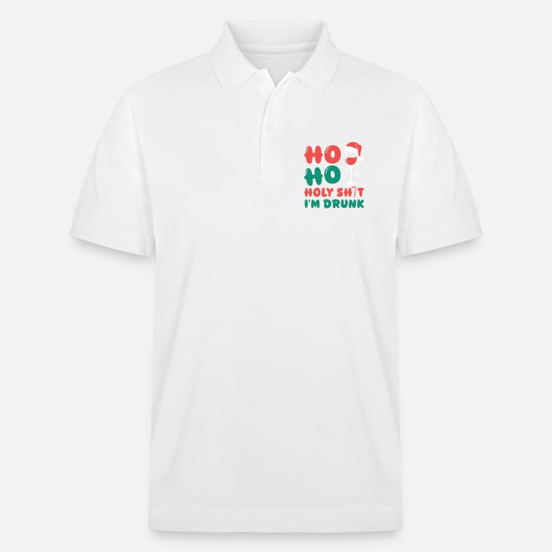 HoHo Holy Shi*t I’m Drunk - Stanley/Stella Unisex Bio-Poloshirt PREPSTER - Weiß