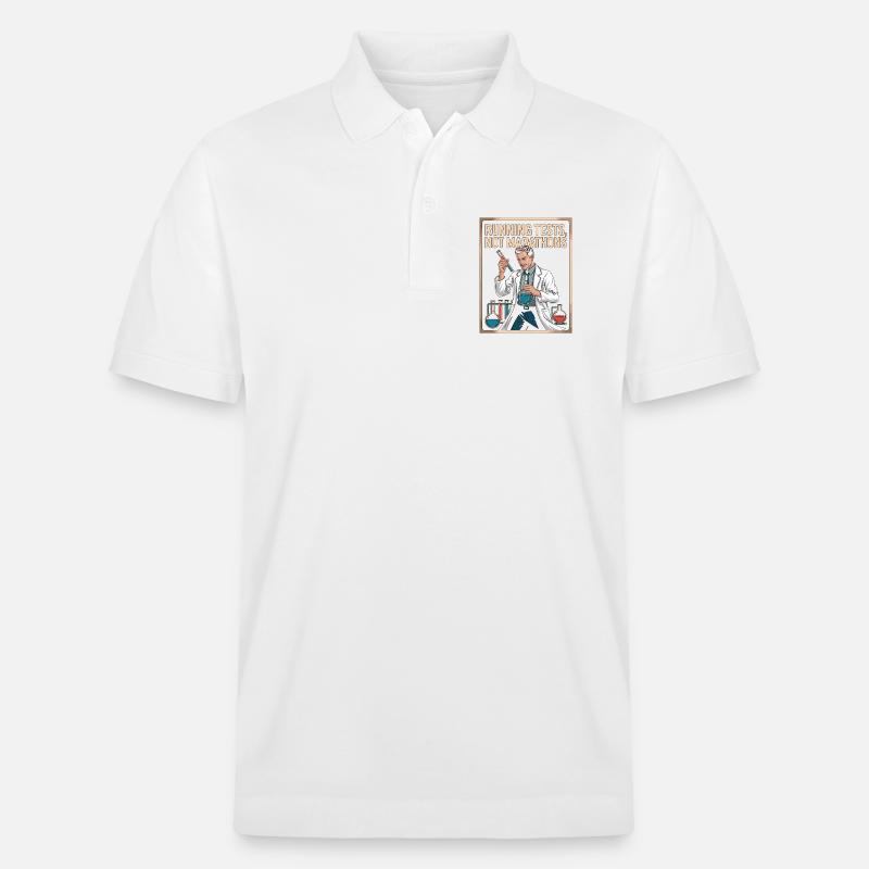 Lab Technician Running Tests Medical Technologist - Stanley/Stella Unisex Bio-Poloshirt PREPSTER - Weiß
