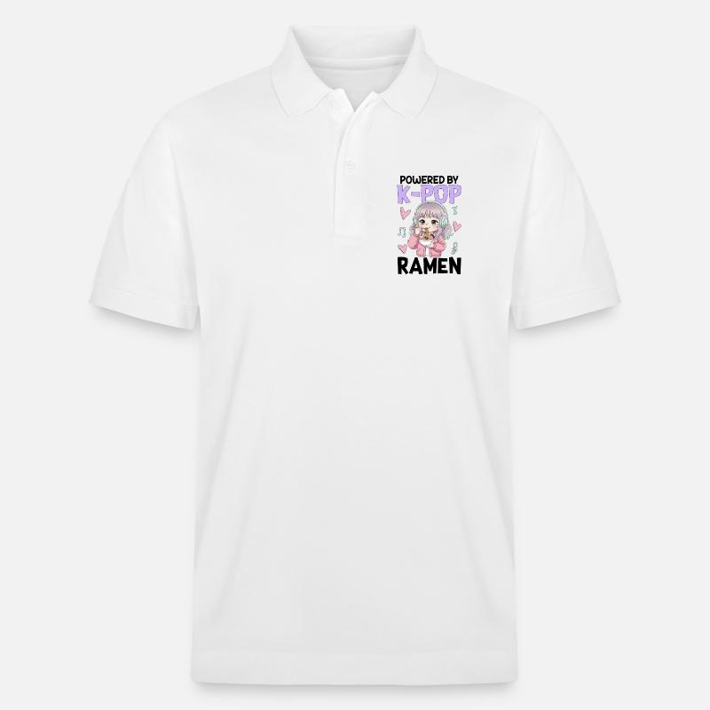 Powered By K-Pop Ramen - Stanley/Stella Unisex Bio-Poloshirt PREPSTER - Weiß