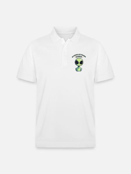 intergalaktischer gamer alien zocken - Stanley/Stella Unisex Bio-Poloshirt PREPSTER - Weiß