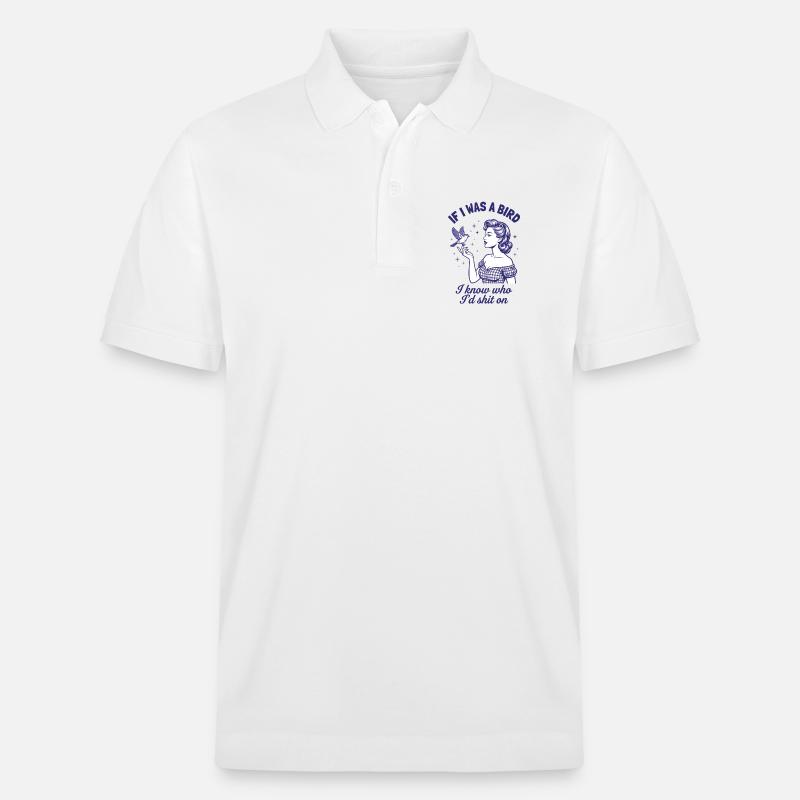 Déclaration rétro de Real Revenge Bird - Polo PREPSTER bio Stanley/Stella Unisexe - blanc