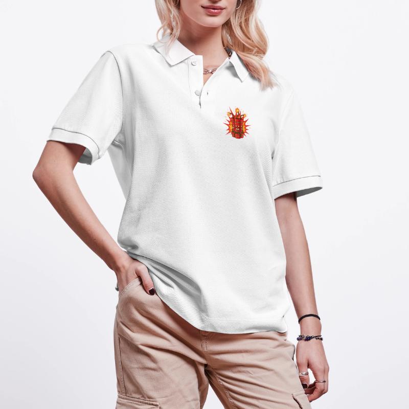 Exploding Dynamite Art Stanley/Stella Unisex Organic Polo Shirt PREPSTER