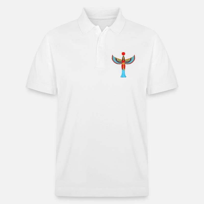 La déesse égyptienne Isis Art ailé - Polo PREPSTER bio Stanley/Stella Unisexe - blanc