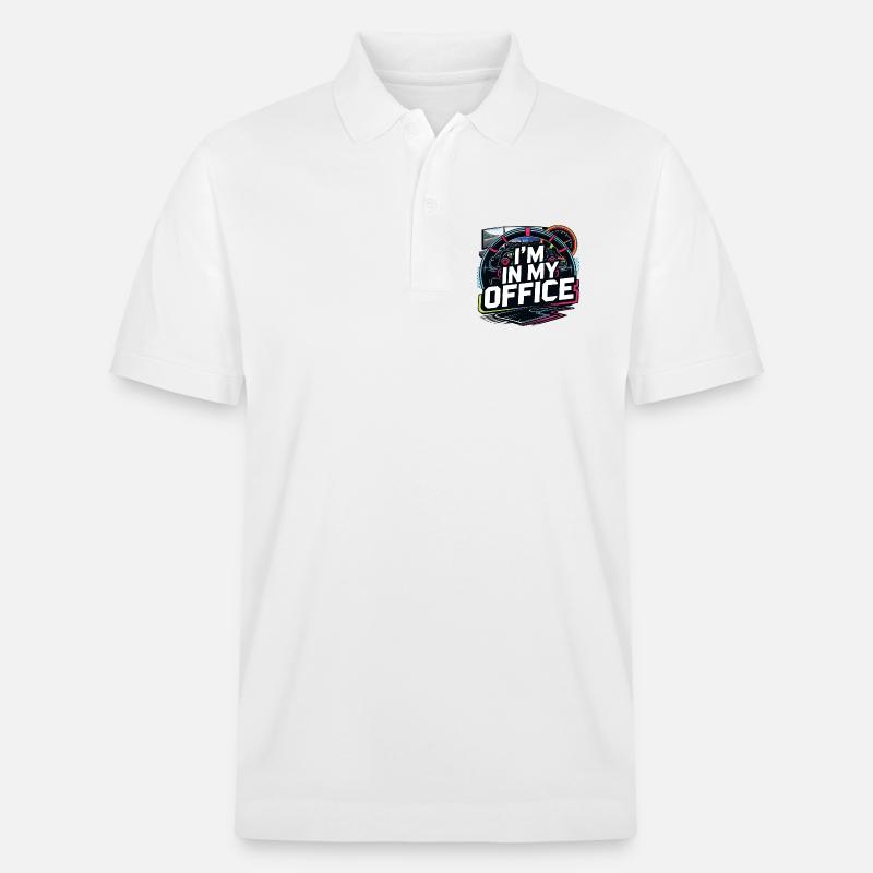 I'm in my office - Stanley/Stella Unisex Organic Polo Shirt PREPSTER - white