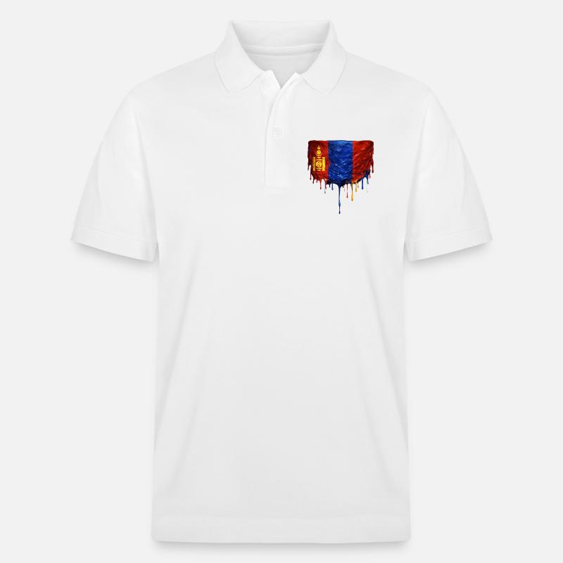 Chute du drapeau mongol - Polo PREPSTER bio Stanley/Stella Unisexe - blanc
