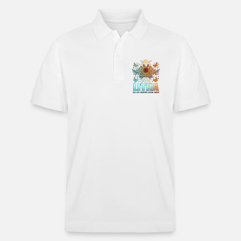 Litha Pagan Solstice d’été Midsommar - Polo PREPSTER bio Stanley/Stella Unisexe - blanc