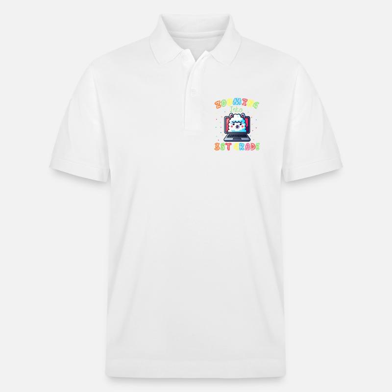 Lama Code Arc-en-Ciel Numérique - Polo PREPSTER bio Stanley/Stella Unisexe - blanc