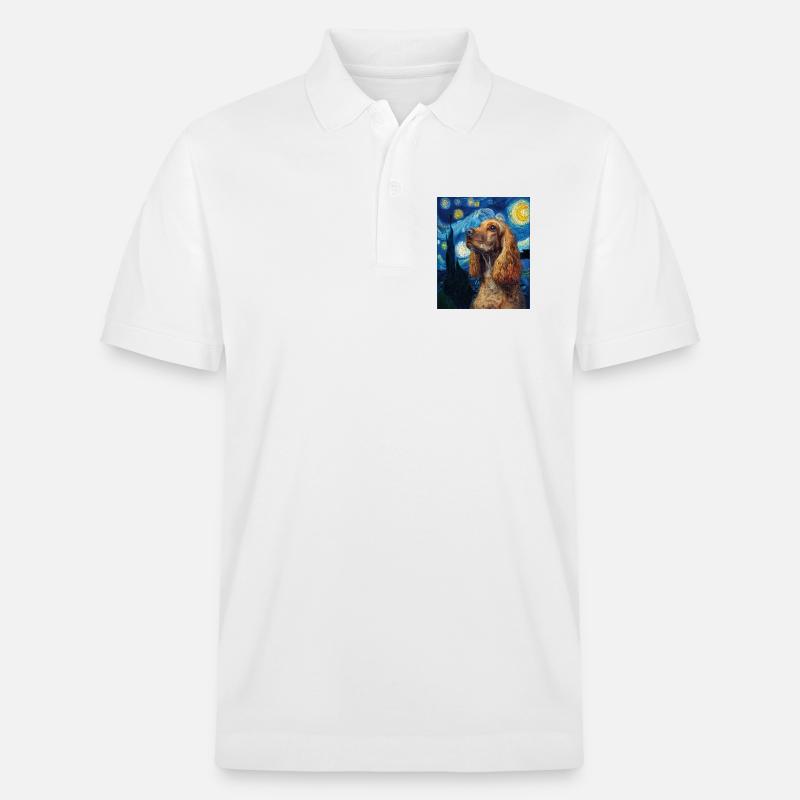 Chien Cocker Spaniel - Polo PREPSTER bio Stanley/Stella Unisexe - blanc