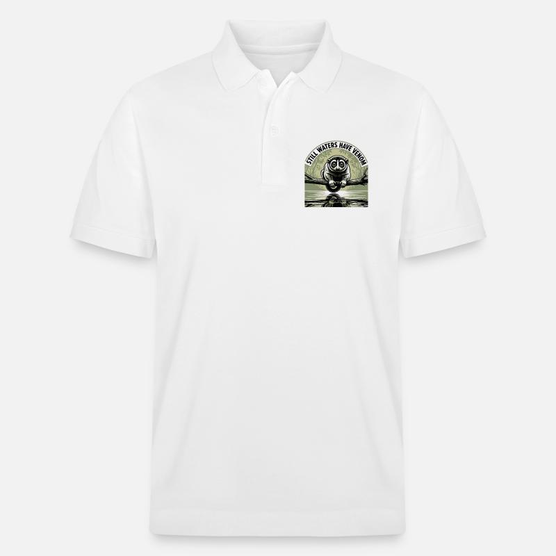Eaux calmes | Lori prunier venimeuse - Polo PREPSTER bio Stanley/Stella Unisexe - blanc