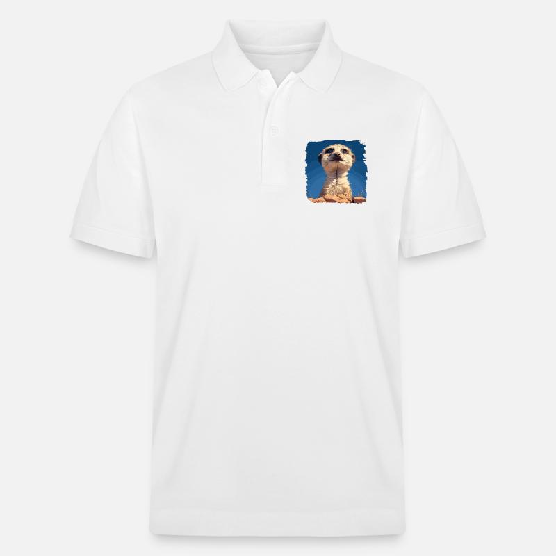 Suricate Erdmännchen - Polo PREPSTER bio Stanley/Stella Unisexe - blanc