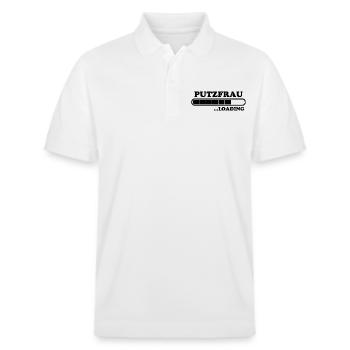 Putzfrau Spruch Reinigungskraft Putzfrau Geschenk - Stanley/Stella Unisex Bio-Poloshirt PREPSTER - Weiß - Vorne - Roxy (174cm) & Andy (188cm)