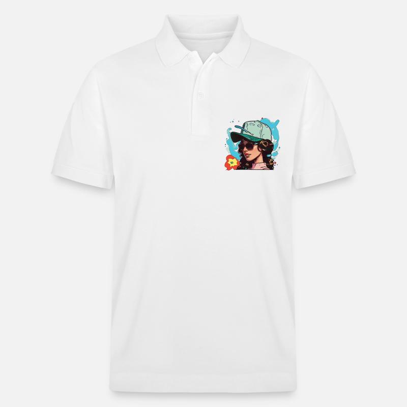 Pyro-Mädchen - Stanley/Stella Unisex Bio-Poloshirt PREPSTER - Weiß