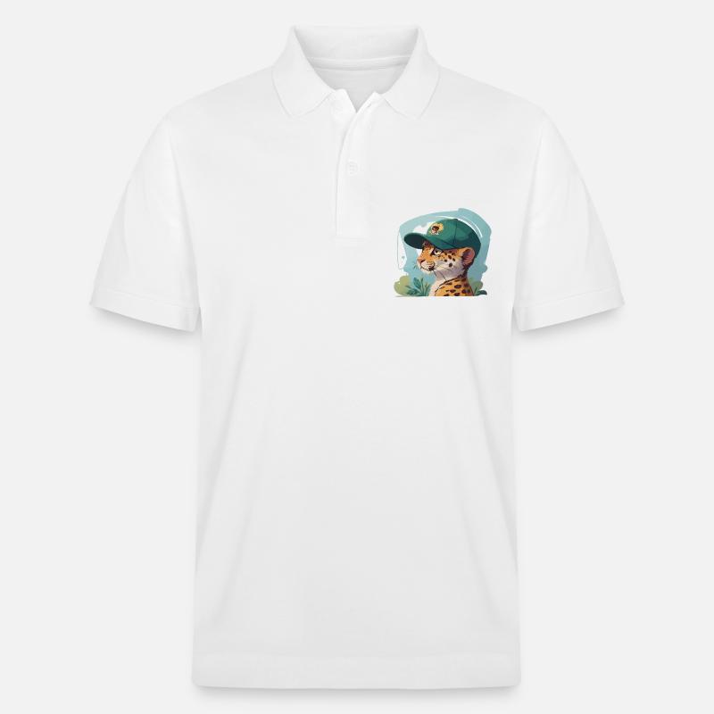 Léopard cool - Polo PREPSTER bio Stanley/Stella Unisexe - blanc