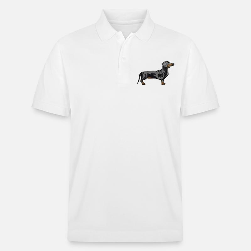 Dackel, - Stanley/Stella Unisex Bio-Poloshirt PREPSTER - Weiß