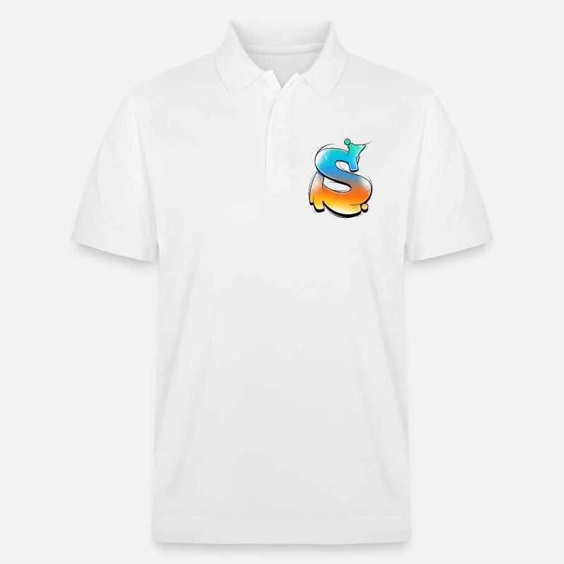 S-Gradiente di Spruzzi al Neon - Polo ecologica unisex PREPSTER di Stanley/Stella - bianco